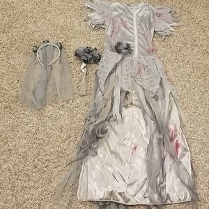 Zombie bride costume for girls